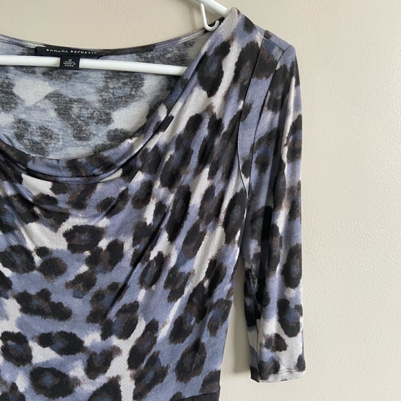Banana Republic scoop neck leopard dress - size 0 - Picture 4 of 7